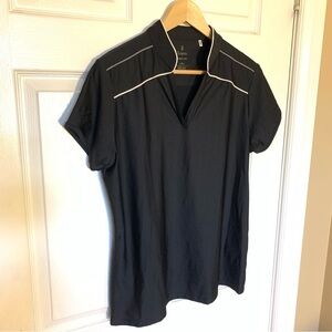 Lopez Black Short Sleeve Women’s Performance Top Large